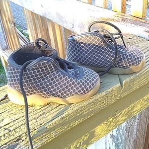 Jordan's athletic shoes for babies size 6C with laces and rubber soles